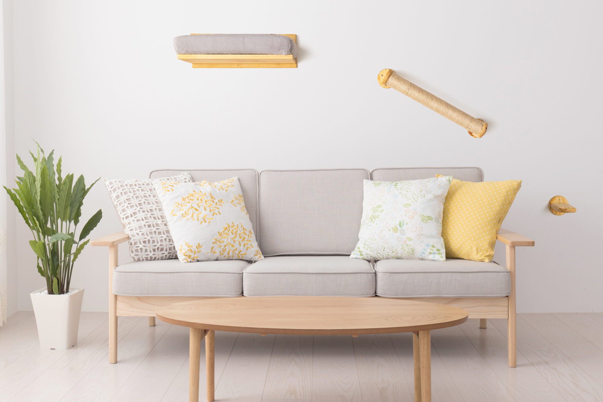 Cuddle combo set katten klimmuur, licht - Pawkour