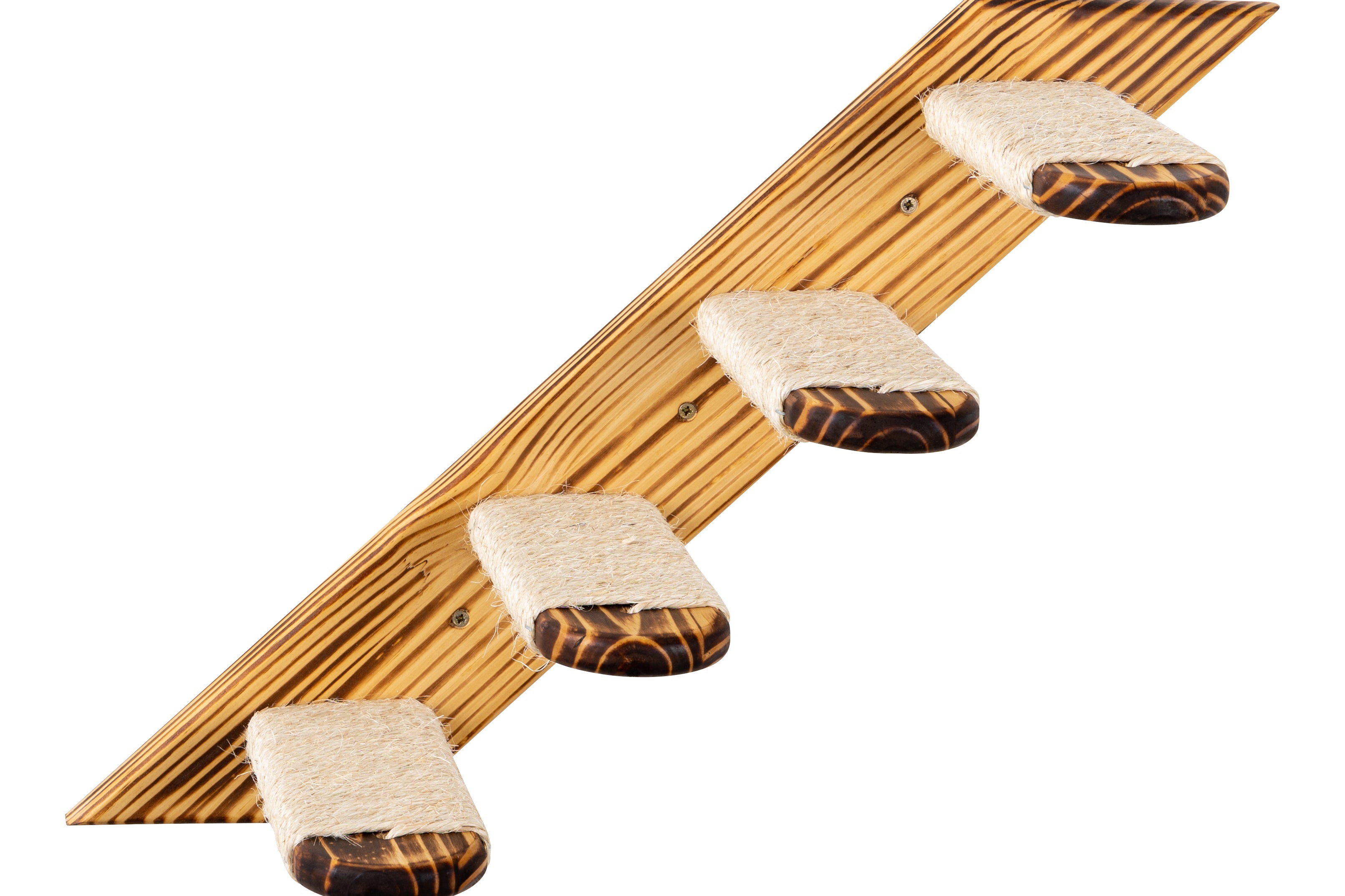 Trap voor aan de katten klimmur, linker bevestiging, donker