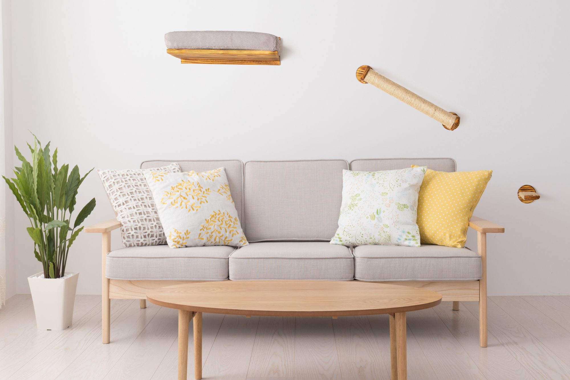 Cuddle combo set katten klimmuur, donker - Pawkour